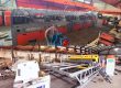 JIAKE customized reinforcing rebar mesh production line in Zimbabwe including 4-block straight-line wire drawing machine and mechanical mesh welding machine.